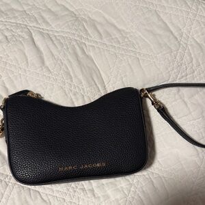 Marc Jacobs Black Pebbled Leather Clutch